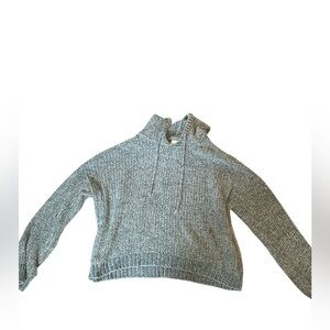 SO Crystal Blue/Green Hooded Knit Sweater